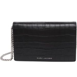 Marc Jacobs Party On a Chain Croc Embossed Leather Shoulder Bag - new with tags